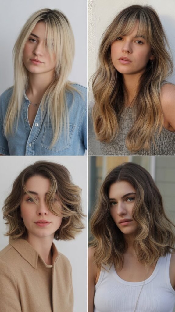  Blunt Front Layers with Textured Ends