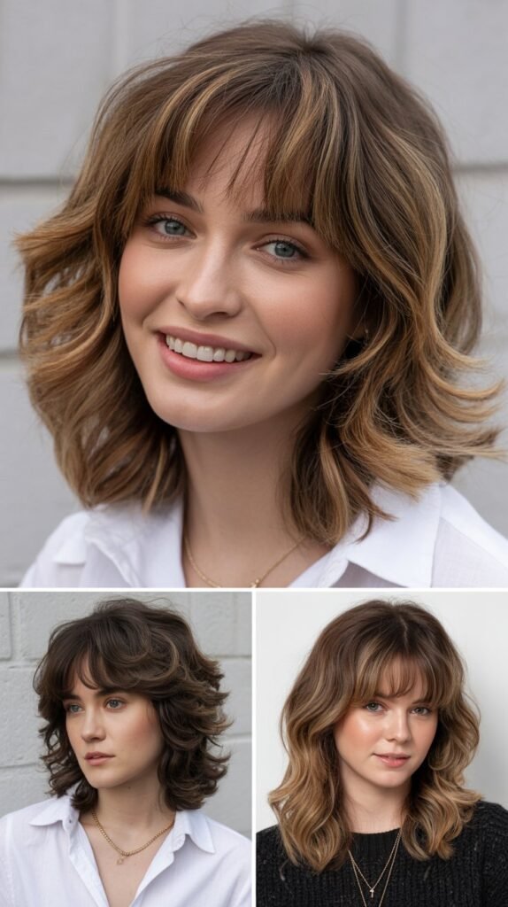  Bouncy Layers With Rounded Bangs