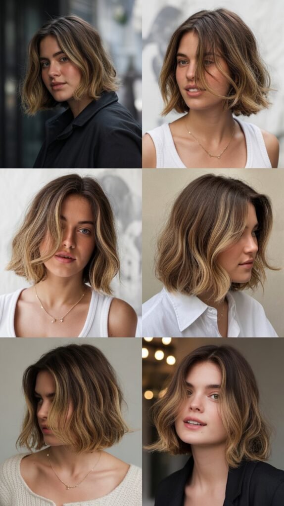 Chin-Length Bob with Balayage