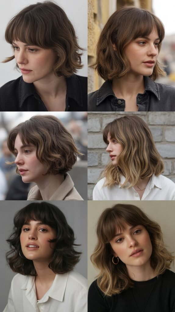 Chin-Length Cut with Curtain Bangs