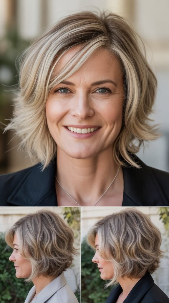  Choppy Bob with Razored Ends