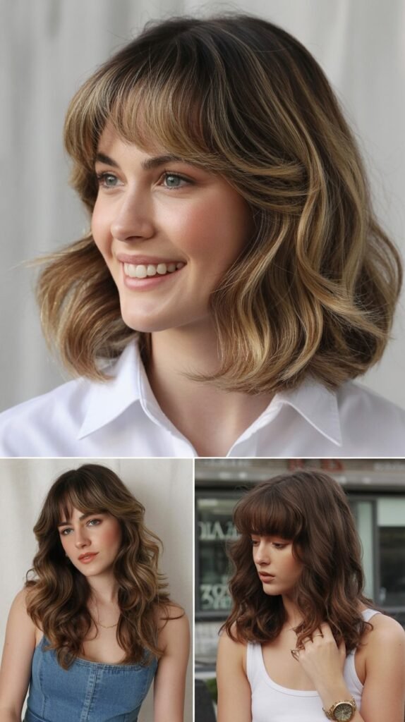 Classic Curtain Bangs With Soft Layers