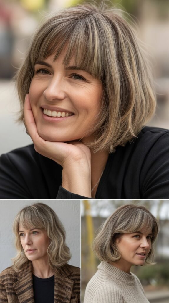 Curtain Bangs with Shorter Length Hair