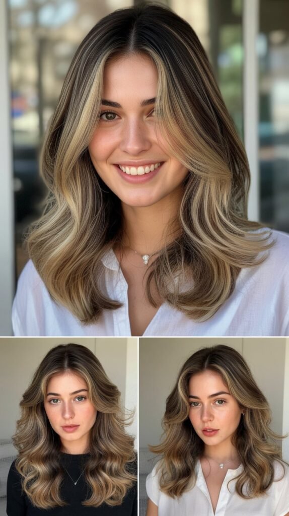 Face-Framing Layers With Balayage Highlights