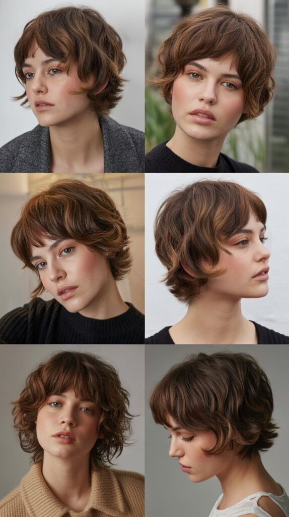  Feathered Layered Chin Cut