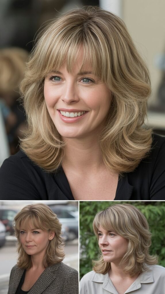 Graduated Bangs with Flowing Layers