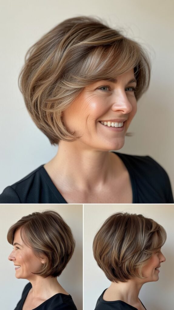 Layered Bob with Nape Undercut Design