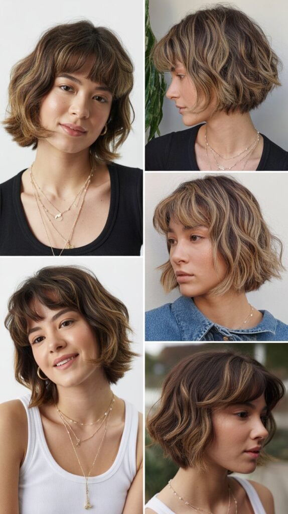  Layered Chin Bob with Bangs