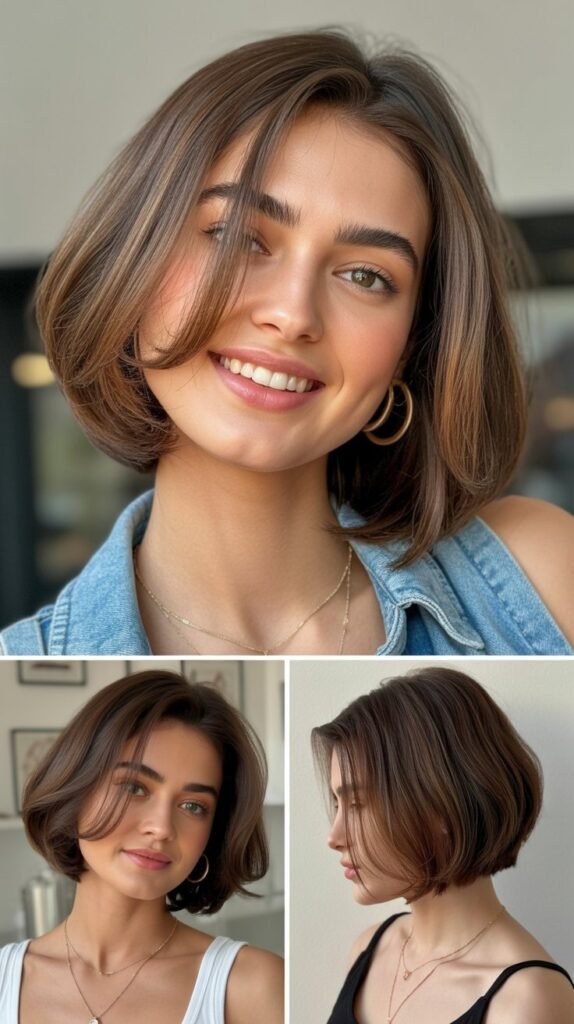  Layered Chin Bob with Tapered Ends