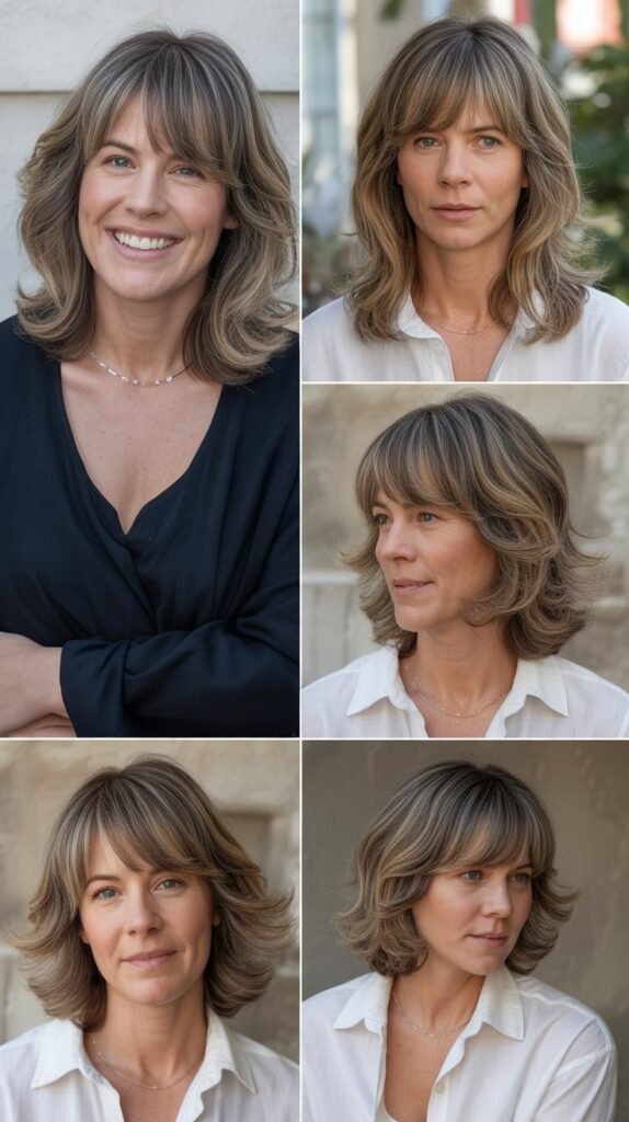 Layered Curtain Bangs