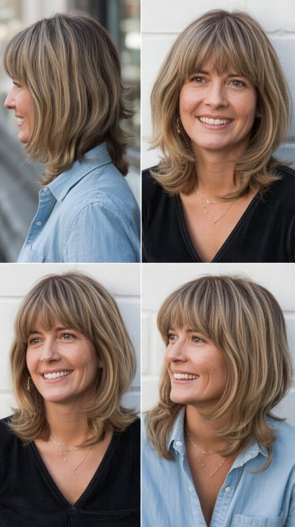  Layered Curtain Bangs
