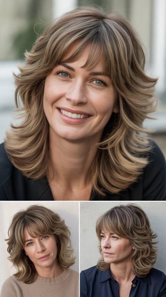  Layered Fringe with Natural Texture