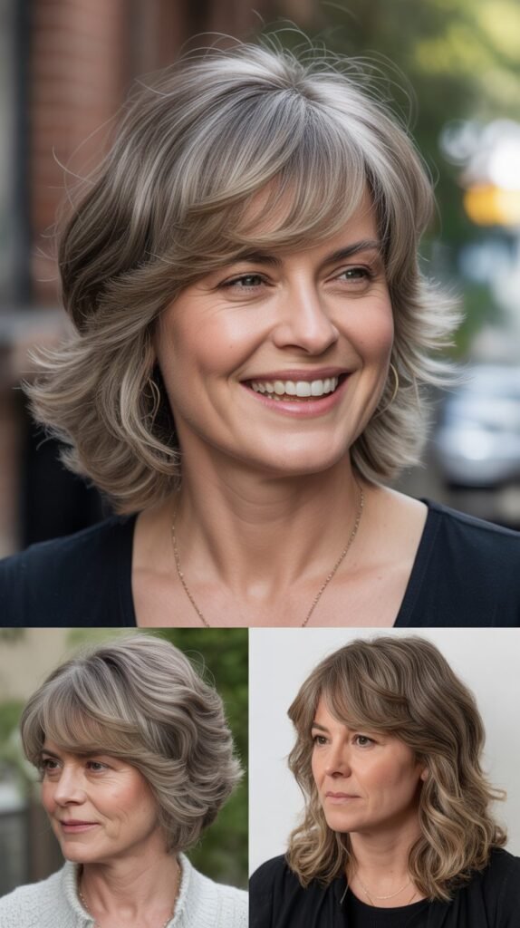  Layered Midi Cut with Face-Framing