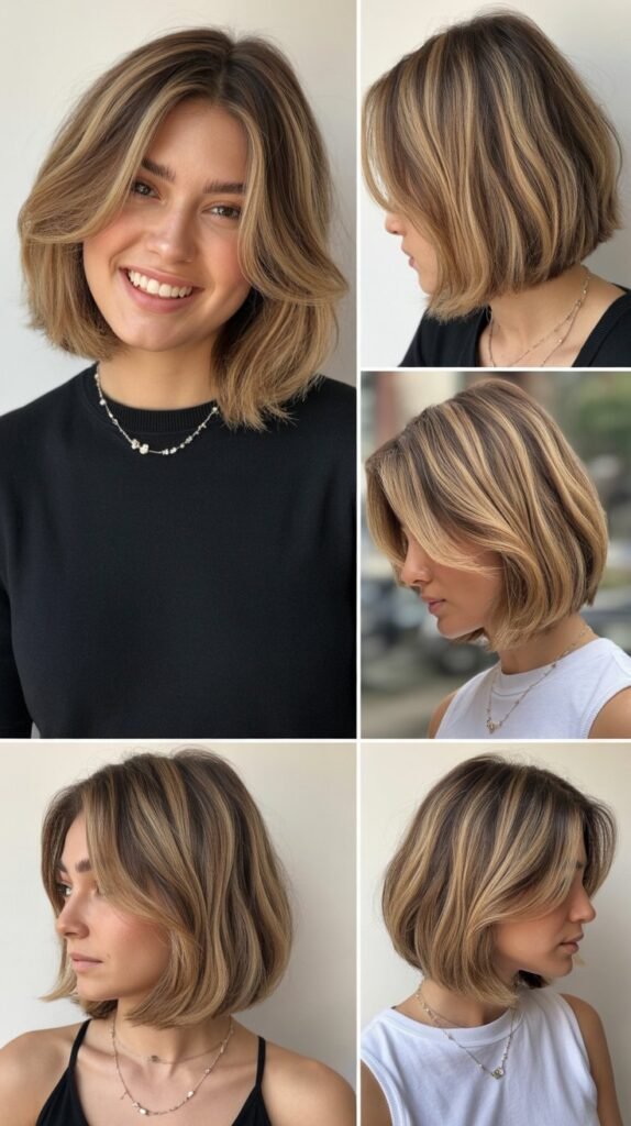 Long Layered Lob (Long Bob at Chin)