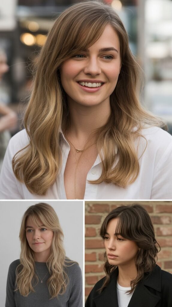 Long Swoopy Side Bang