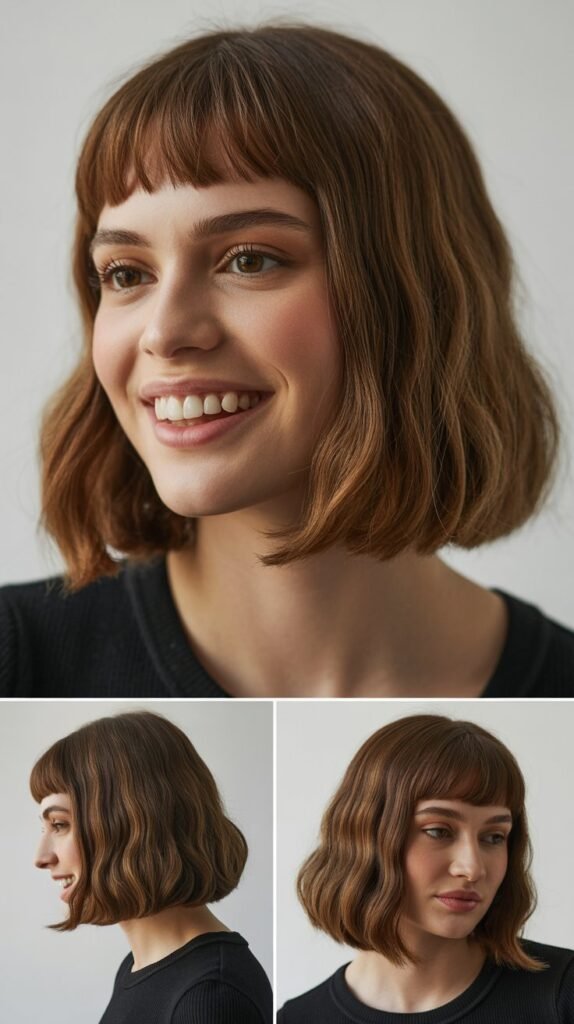 One-Length Bob With Arched Bangs