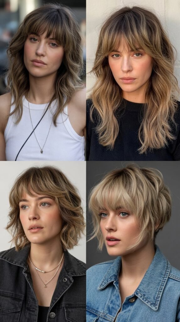 Rockstar Shag Layers With Piece-y Bangs