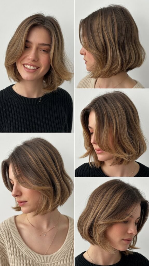 Rounded Layered Chin Bob