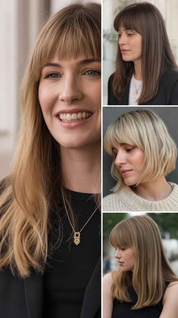 Shattered Bangs with Glossy Straight Hair