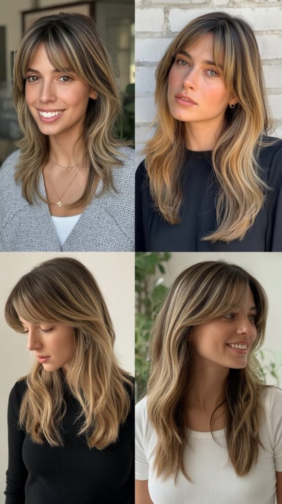 Side-Swept Bangs with Graduated Layers