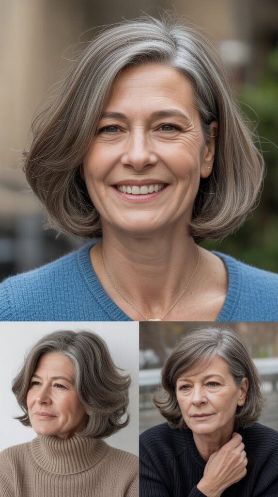 Sleek Center-Parted Shoulder-Length Cut