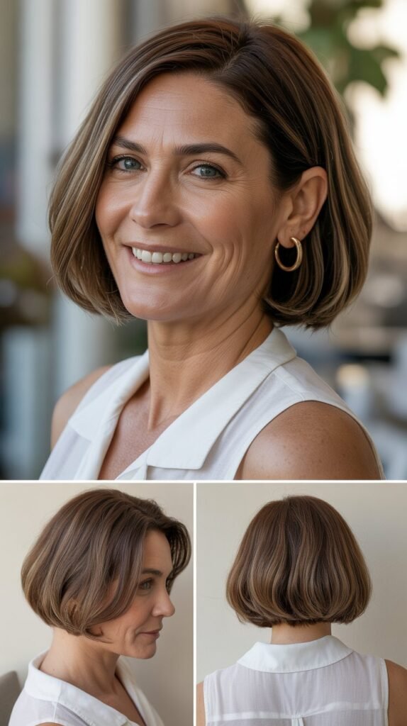 Sleek Center-Parted Bob