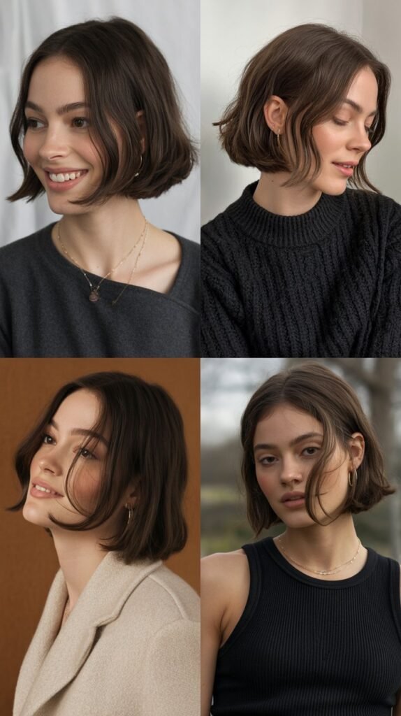 Sleek Chin-Length Style