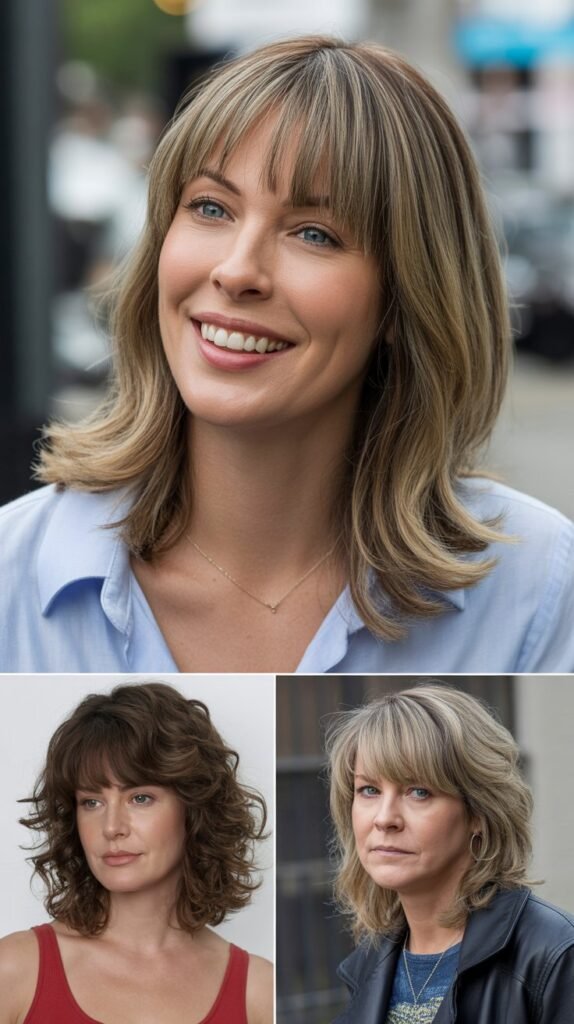 Straight-Across Bangs with Beachy Layers