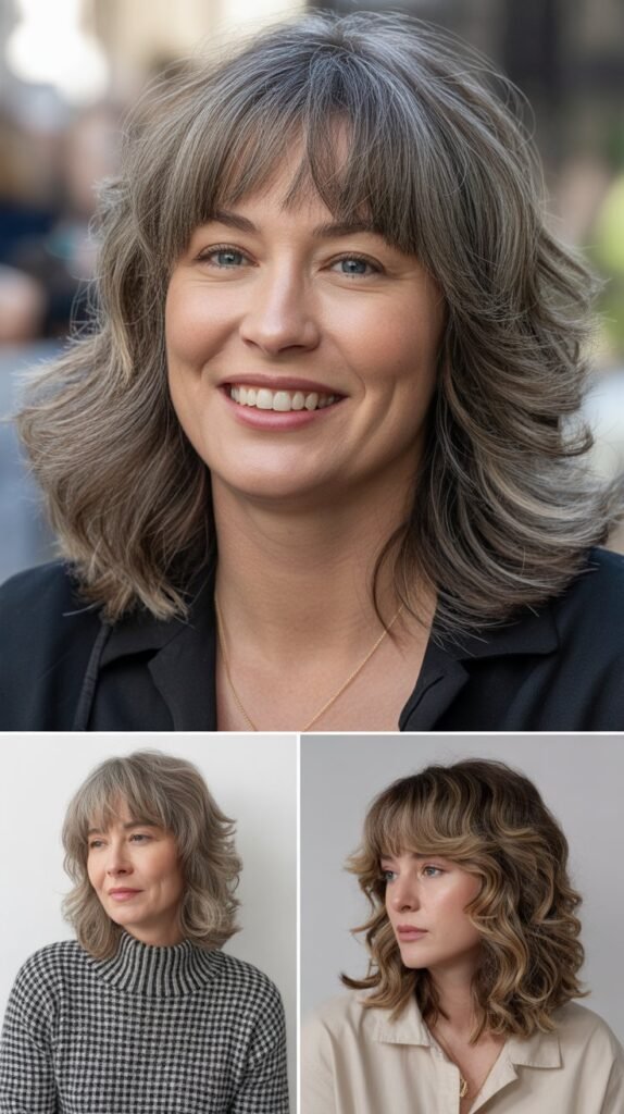 Textured Curtain Bangs