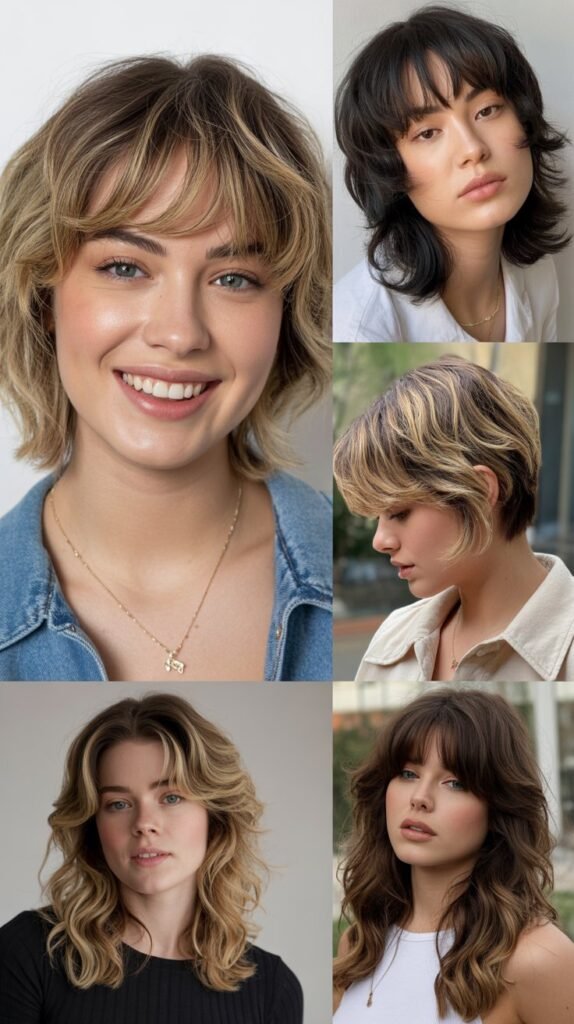 Textured Layers With Asymmetrical Bangs