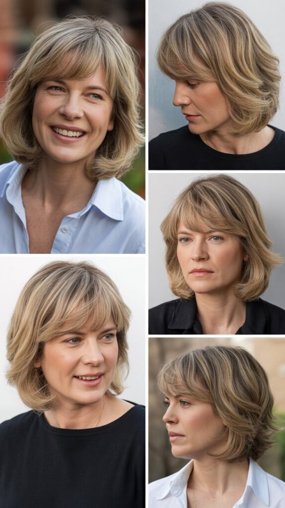 The Modern Shag with Curtain Bangs