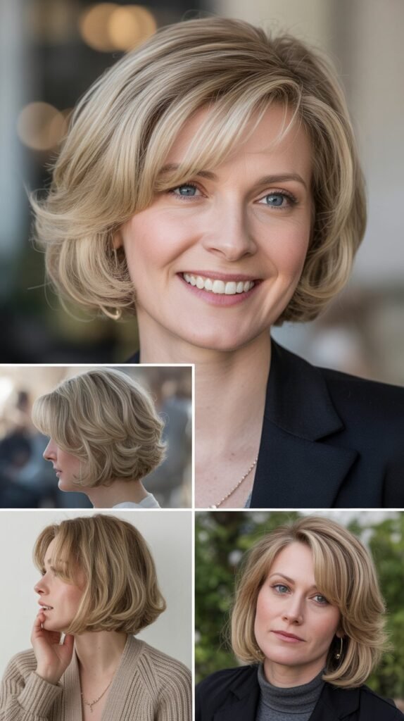  The Side-Parted Bob with Volume