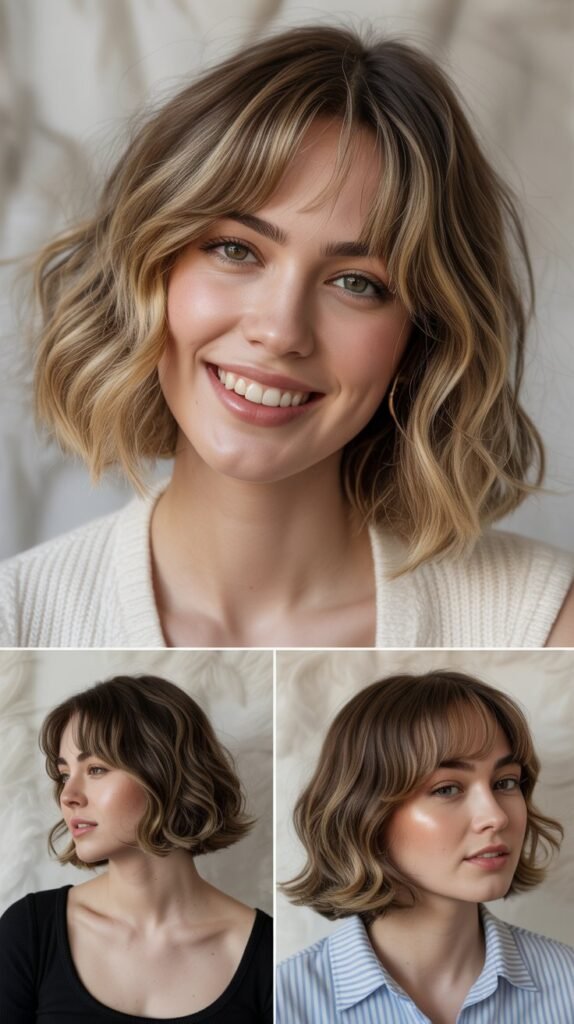Tousled Bob With Curtain Bangs