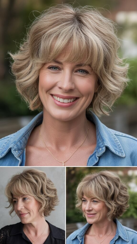 Tousled Bob with Undone Bangs