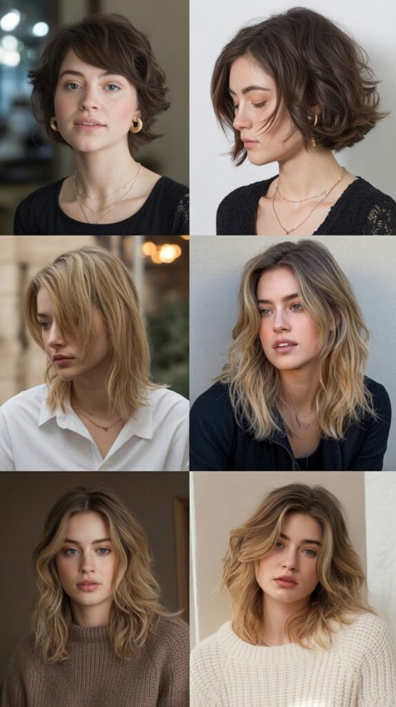 Tousled Chin-Length Style