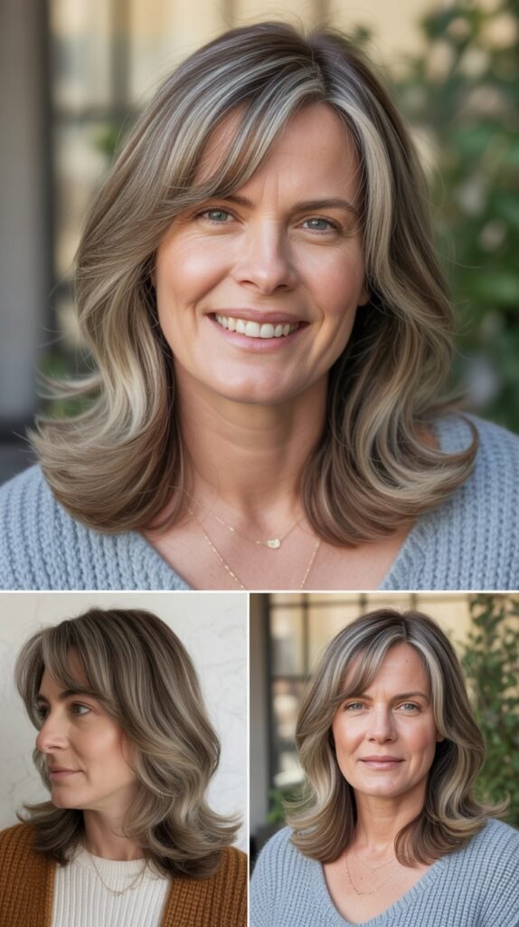 Face-Framing Layers with Middle Part