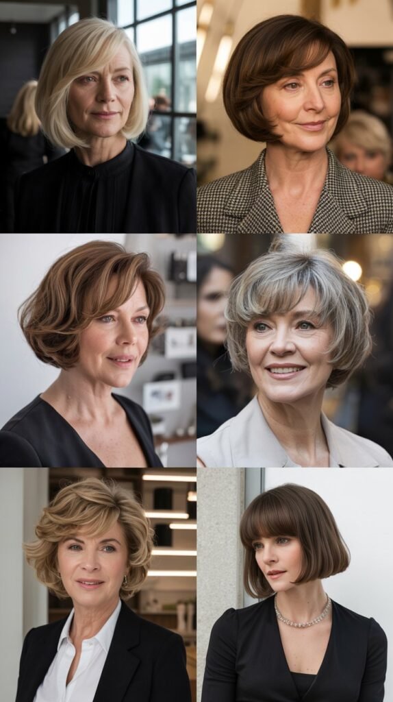 Side-Swept Bangs with Bob