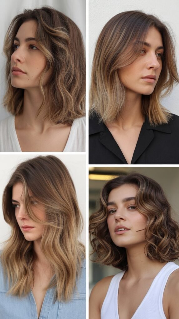 Lob with Subtle Balayage