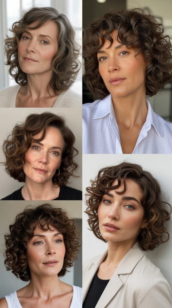 Soft Curly Bob for Natural Texture
