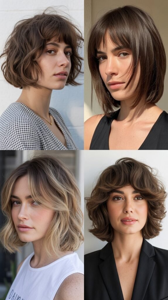 Layered Bob With Face-Framing Long Bangs