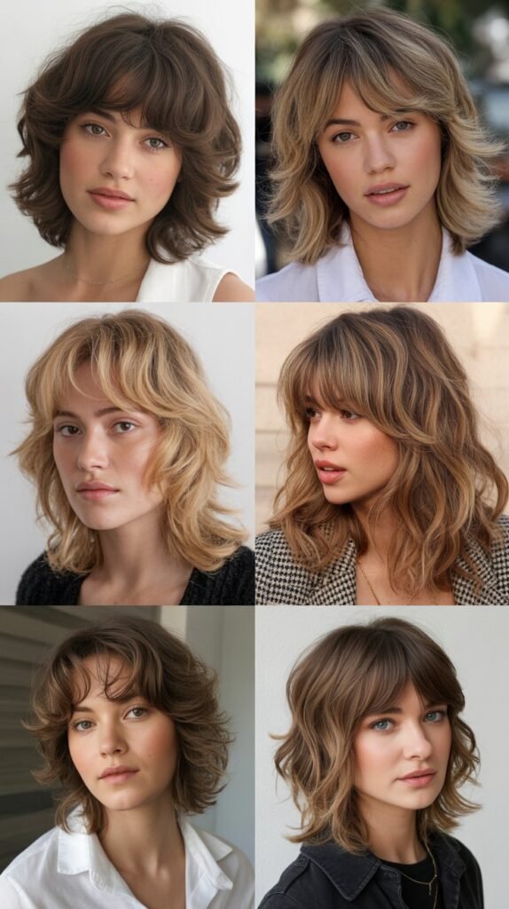 Textured Shag with Bardot Bangs