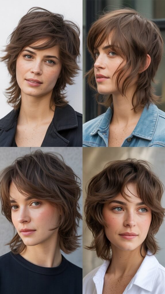 Textured Wolf Cut with Razored Ends