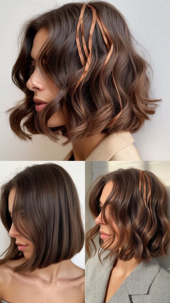 Bob With Chocolate And Caramel Ribbons