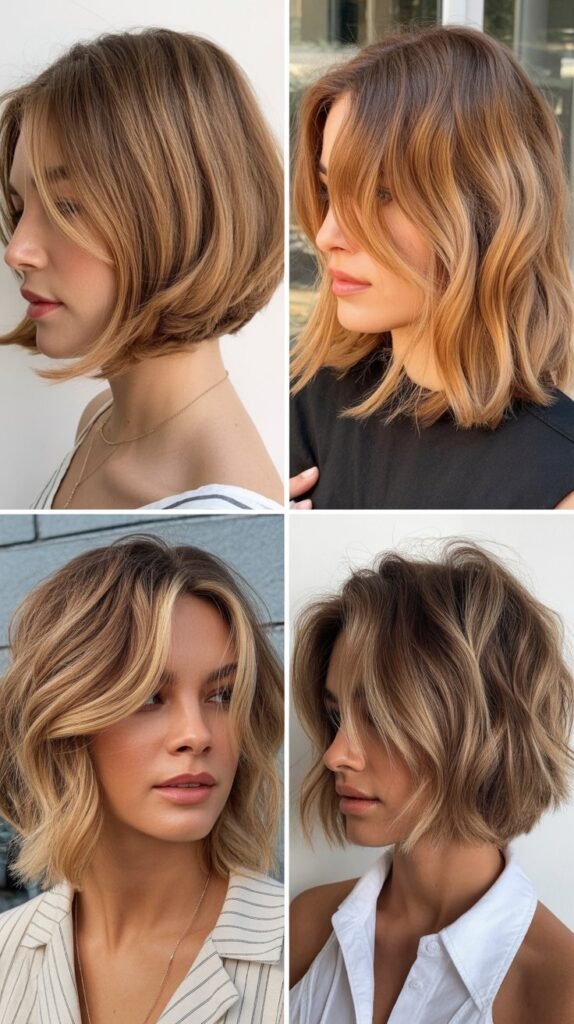 Layered Bob With Sun-Kissed Highlights