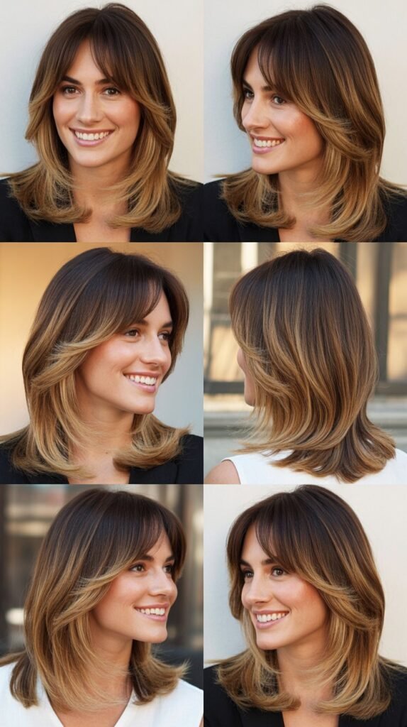 Shaggy Medium Layers with Piece-y Side Fringe