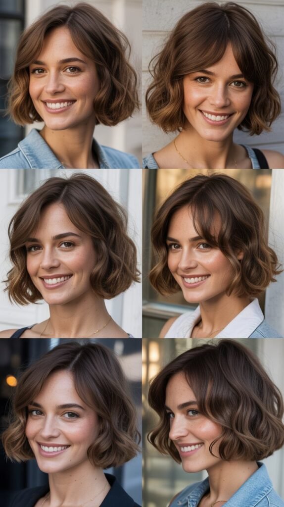  French Girl Bob with Effortless Layers and Side Bangs