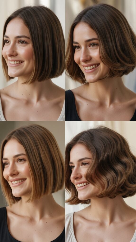 Rounded Bob Cuts for Soft Sophistication