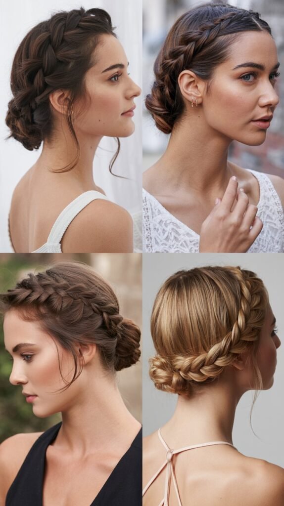 Crown Braid with Low Bun
