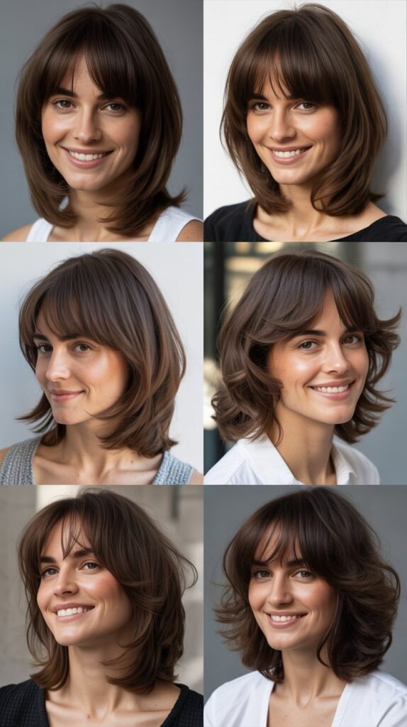 Inverted Bob with Long Layered Bangs