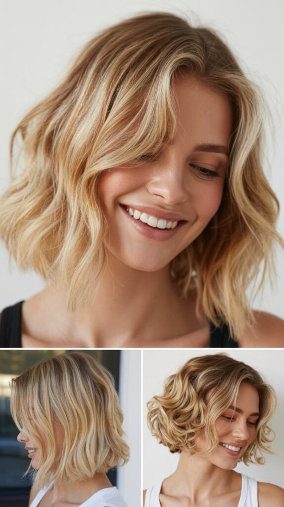 Desert Blonde Undone Lob